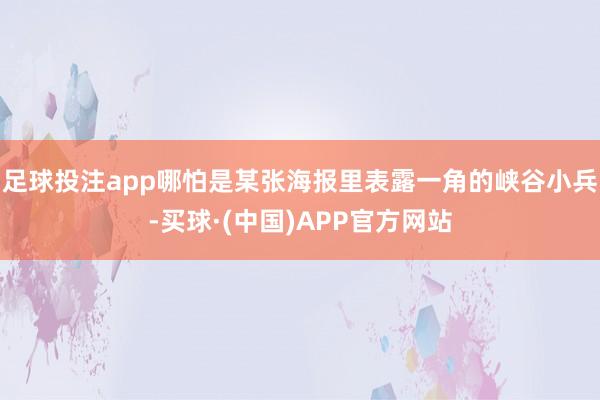 足球投注app哪怕是某张海报里表露一角的峡谷小兵-买球·(中国)APP官方网站