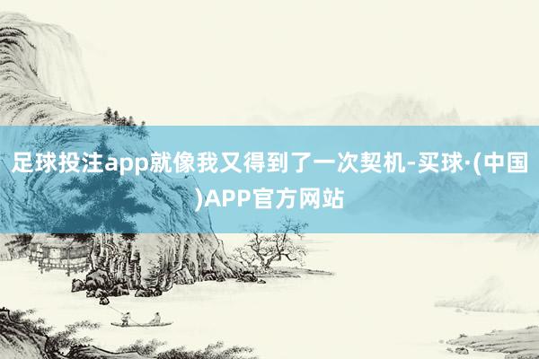 足球投注app就像我又得到了一次契机-买球·(中国)APP官方网站