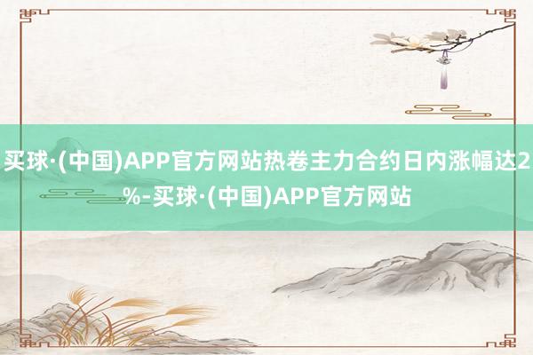 买球·(中国)APP官方网站热卷主力合约日内涨幅达2%-买球·(中国)APP官方网站