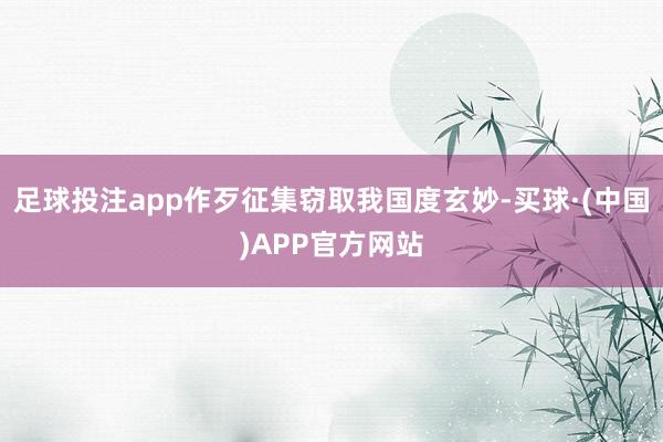 足球投注app作歹征集窃取我国度玄妙-买球·(中国)APP官方网站