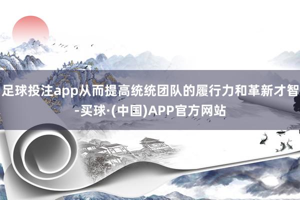 足球投注app从而提高统统团队的履行力和革新才智-买球·(中国)APP官方网站