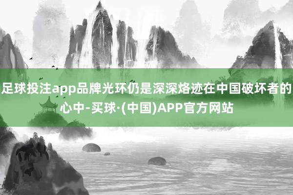 足球投注app品牌光环仍是深深烙迹在中国破坏者的心中-买球·(中国)APP官方网站