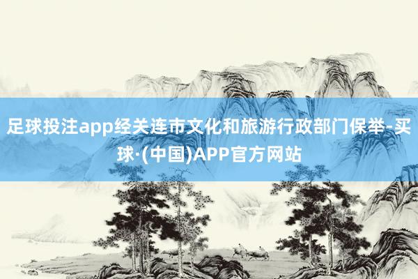 足球投注app经关连市文化和旅游行政部门保举-买球·(中国)APP官方网站