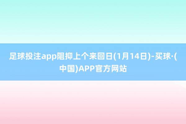 足球投注app阻抑上个来回日(1月14日)-买球·(中国)APP官方网站