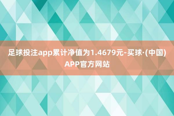 足球投注app累计净值为1.4679元-买球·(中国)APP官方网站