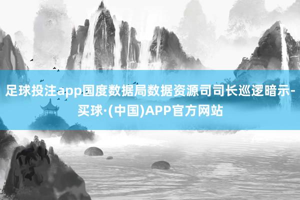 足球投注app国度数据局数据资源司司长巡逻暗示-买球·(中国)APP官方网站