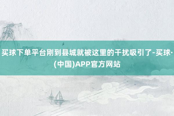 买球下单平台刚到县城就被这里的干扰吸引了-买球·(中国)APP官方网站