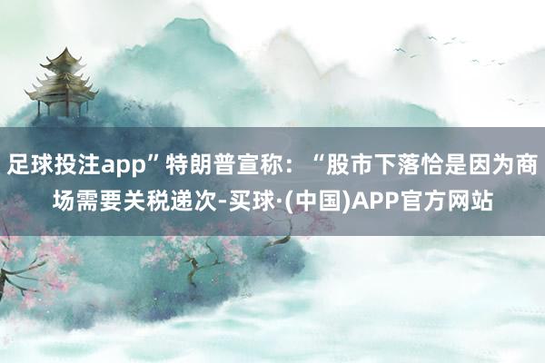 足球投注app”特朗普宣称：“股市下落恰是因为商场需要关税递次-买球·(中国)APP官方网站